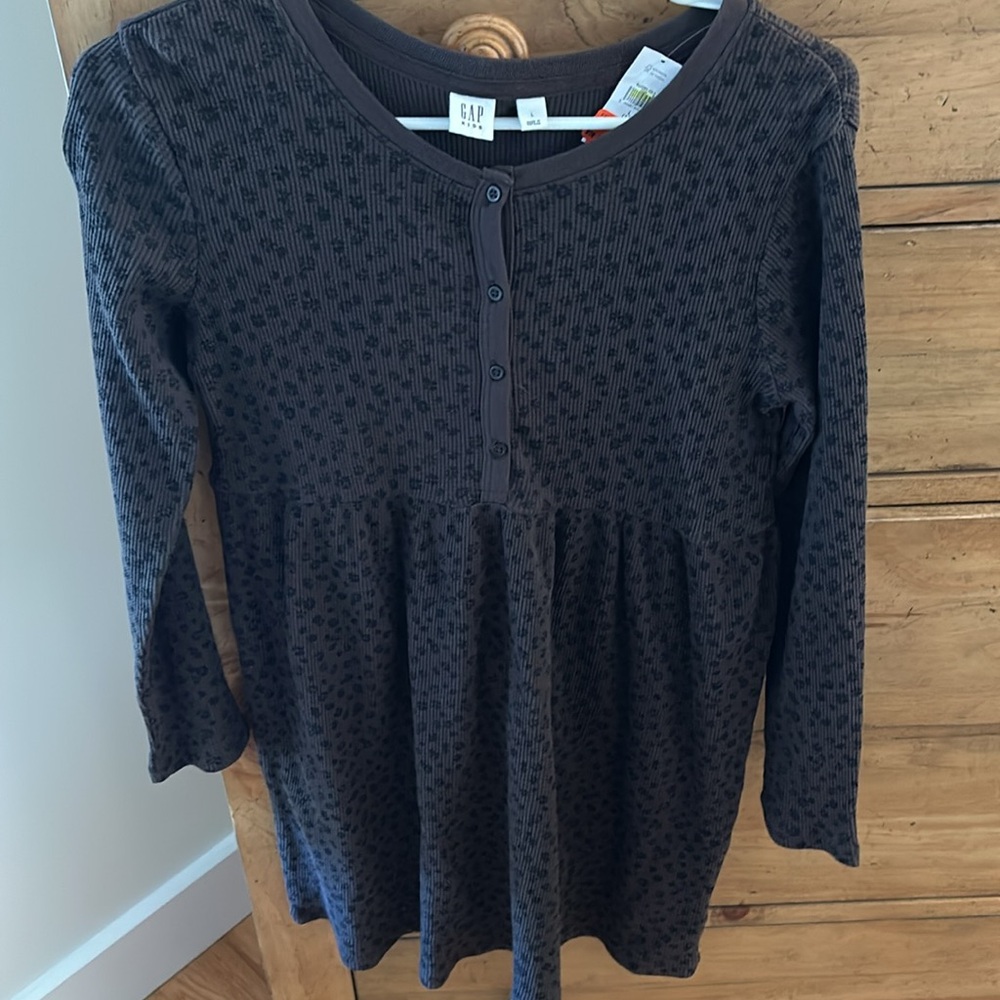 Gap Kids Cheetah Print  Waffle Skater Dress